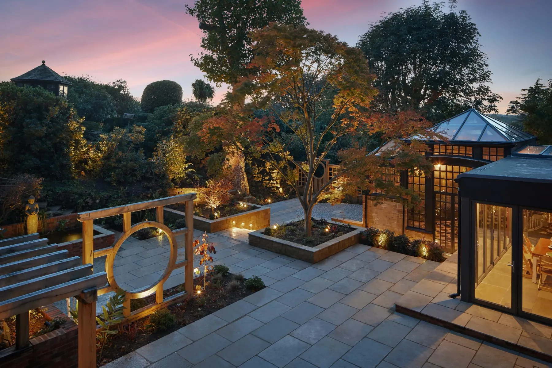 A Kings Estates home photographed at twilight